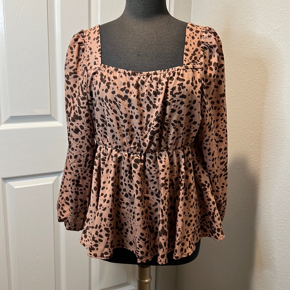 SHEIN women’s cheetah blouse
